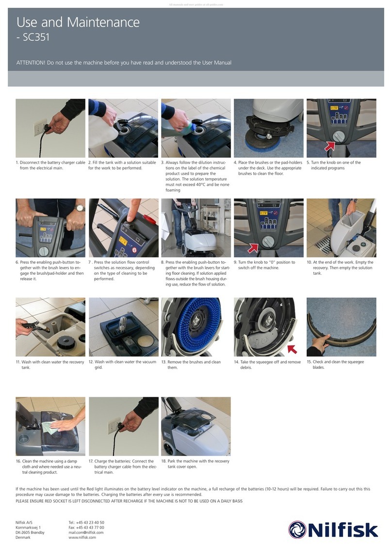 Nilfisk-Advance SC351 Use and maintenance