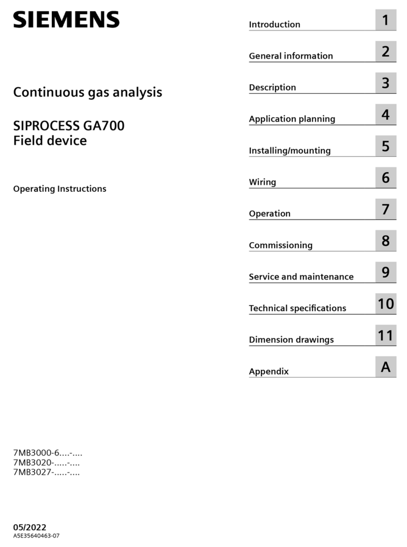 Siemens SIPROCESS GA700 User manual