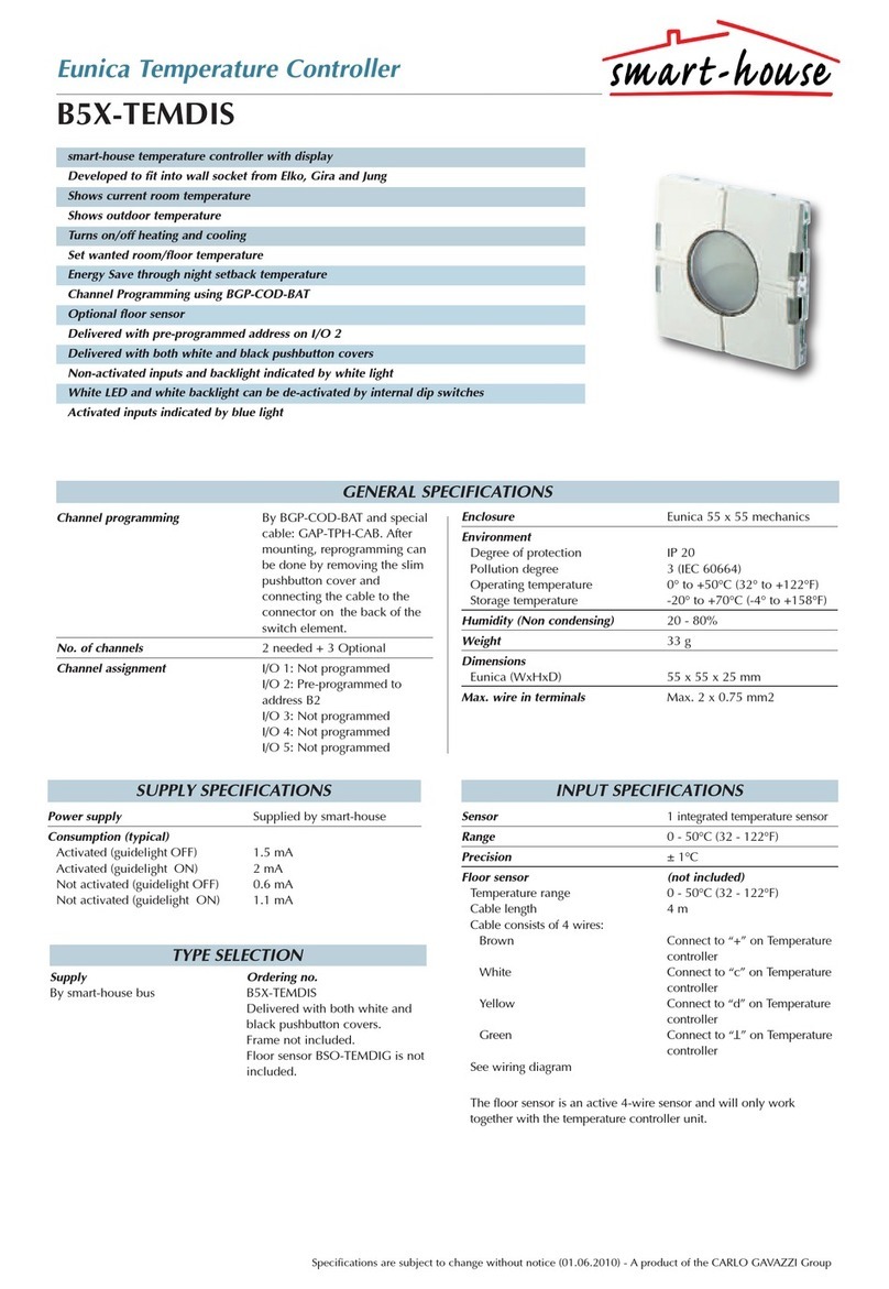 CARLO GAVAZZI Eunica B5X-TEMDIS User manual