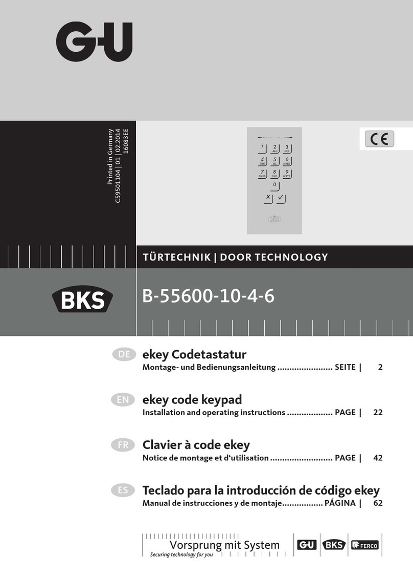 BKS B-55600-10-4-6 Installation and operating instructions
