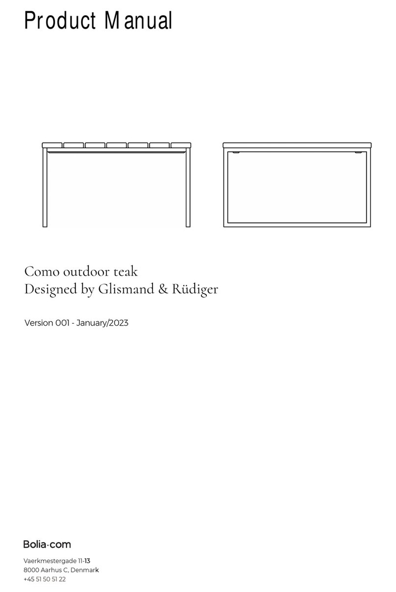 Bolia Como outdoor teak product manual