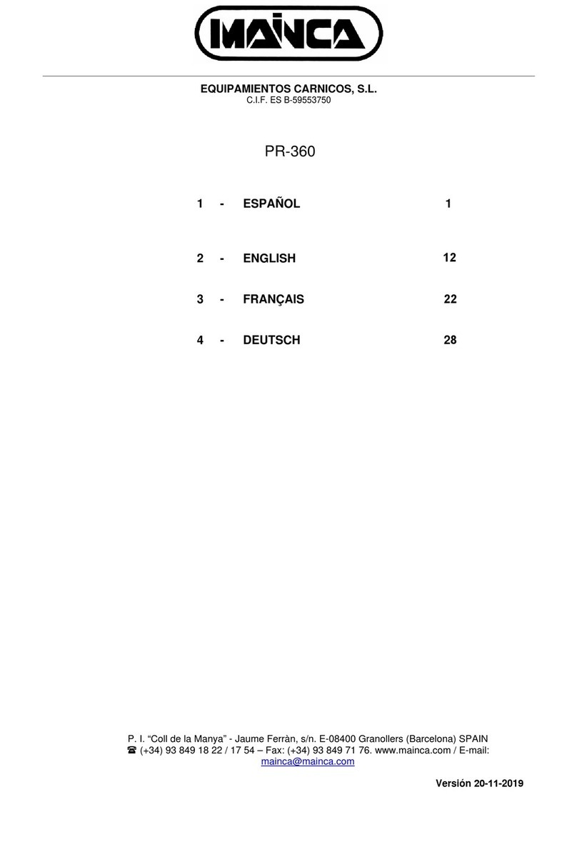 Mainca PR-360 manual