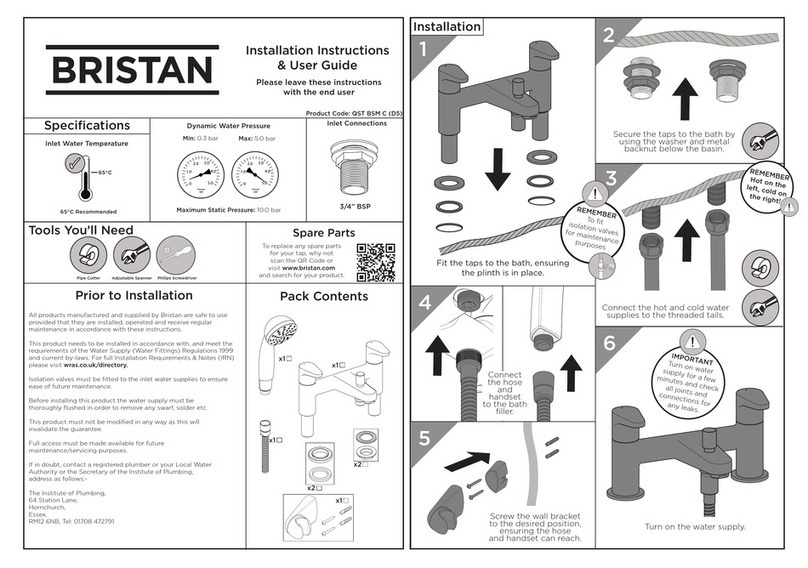 Bristan QST BSM C (D5) Wiring diagram Bristan QST BSM C (D5) Wiring diagram