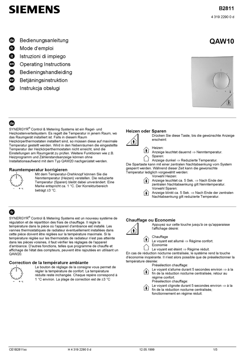 Siemens QAW10 User manual