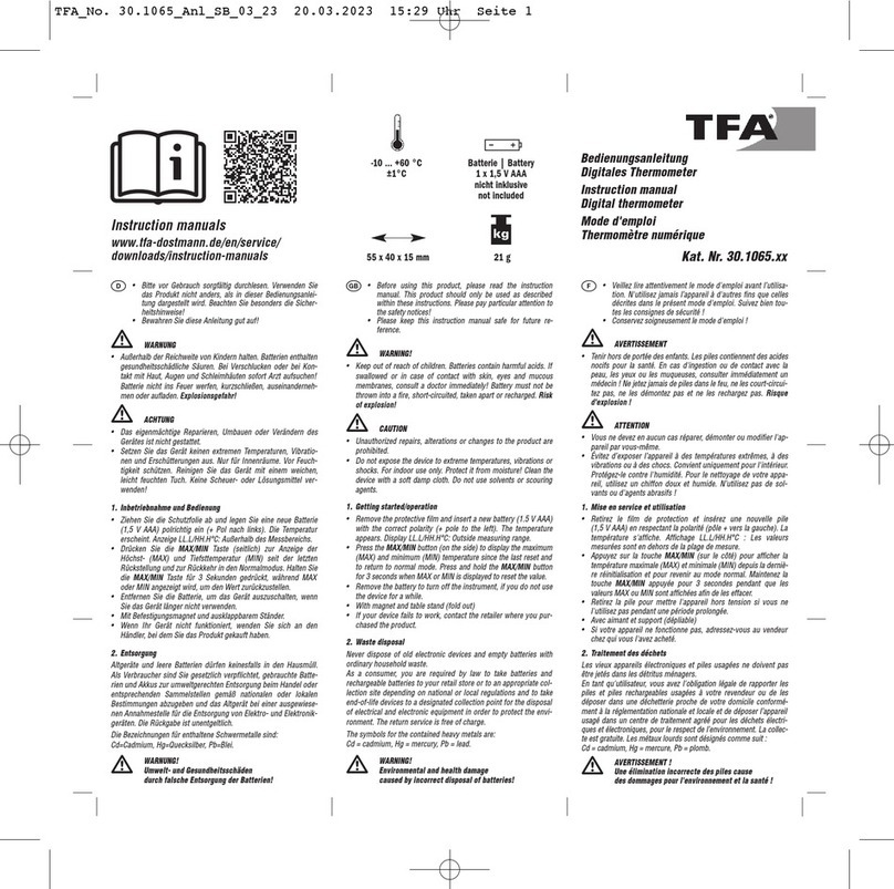 TFA 30.1065 Series User manual