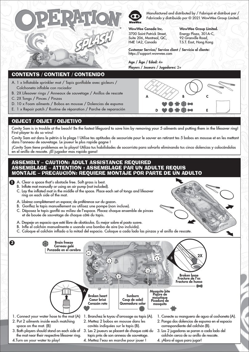 Hasbro WowWee Operation Splash User manual