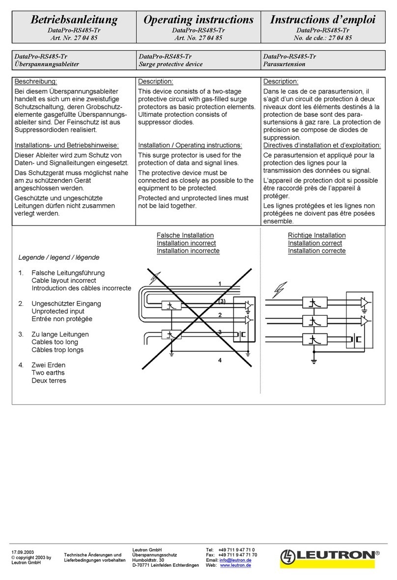 Leutron DataPro-RS485-Tr operating instructions