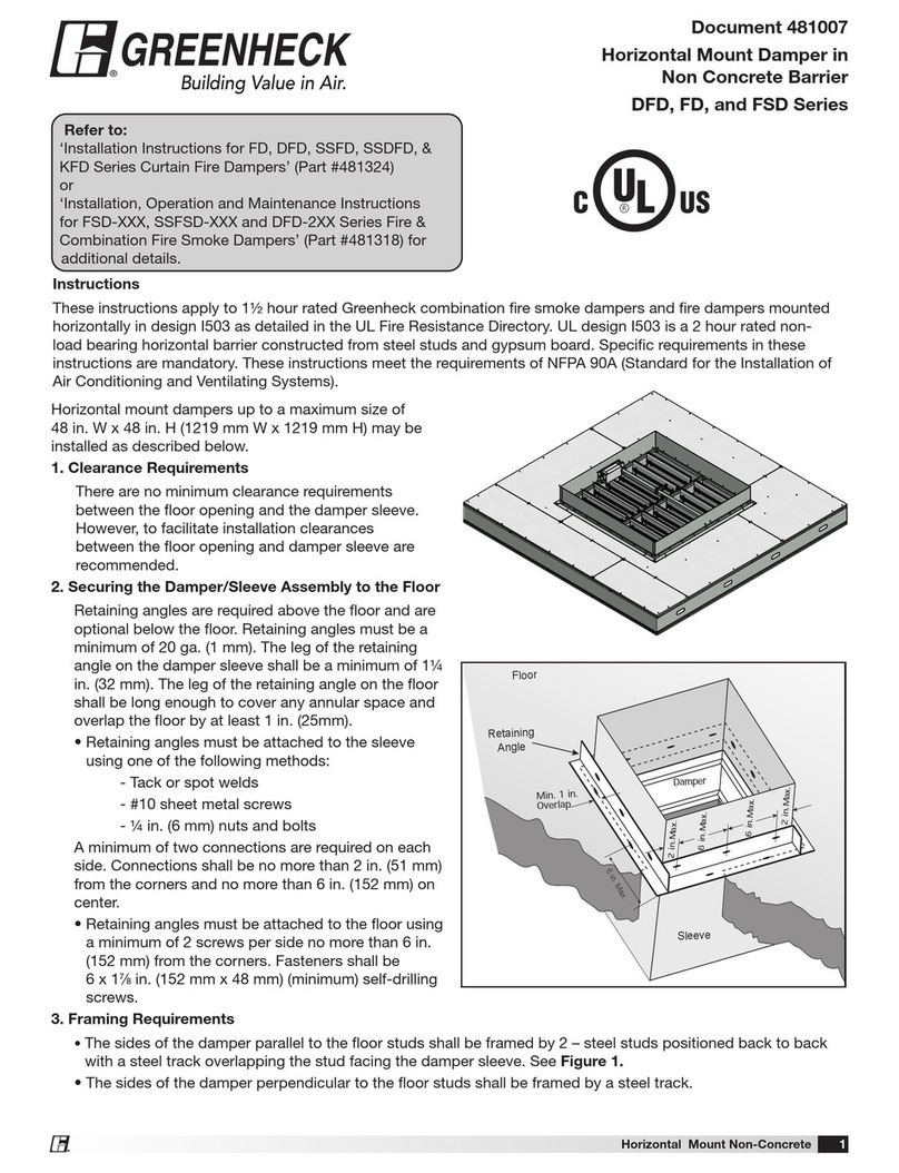 Greenheck DFD Series manual Greenheck DFD Series manual