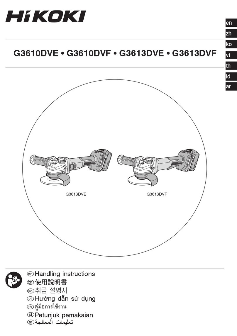 HIKOKI G3610DVF Handling instructions