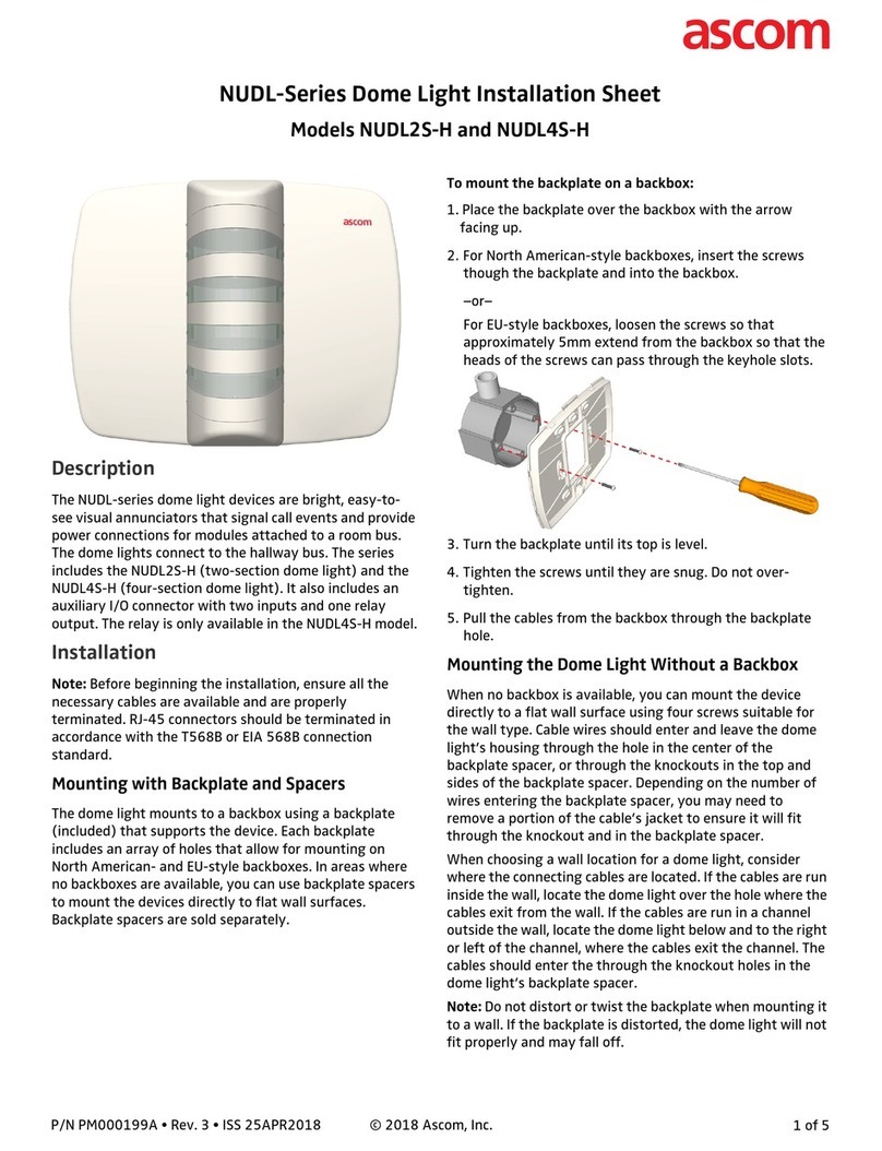 ASCOM NUDL Series Installation sheet