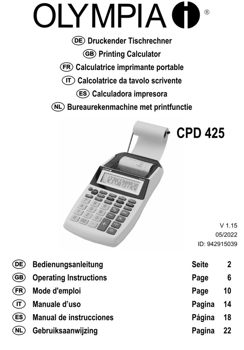 Olympia CPD 425 User manual