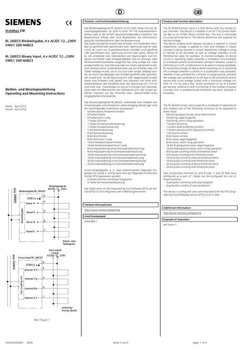 Siemens 5WG1 260-4AB23 Service manual