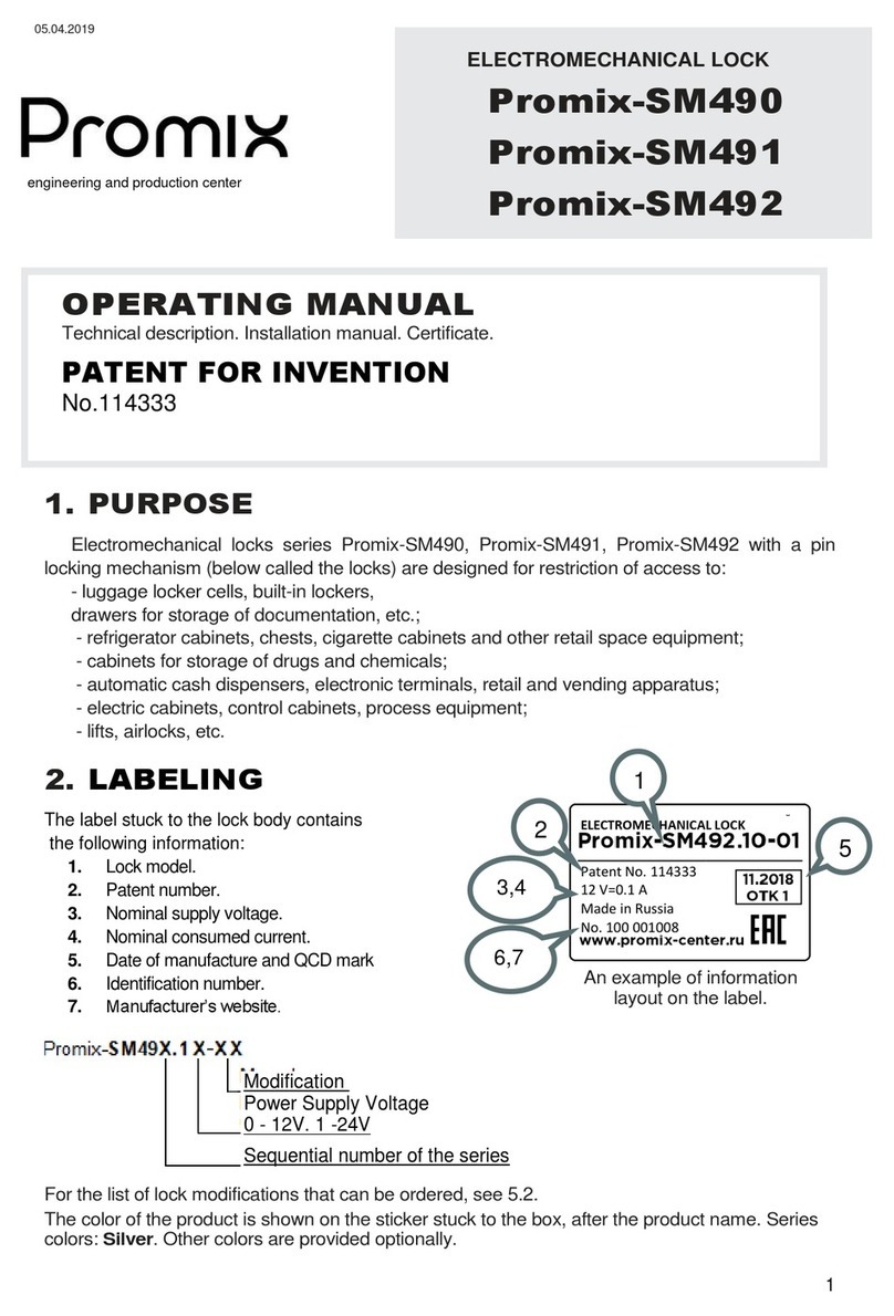PROMIX SM490 operating manual