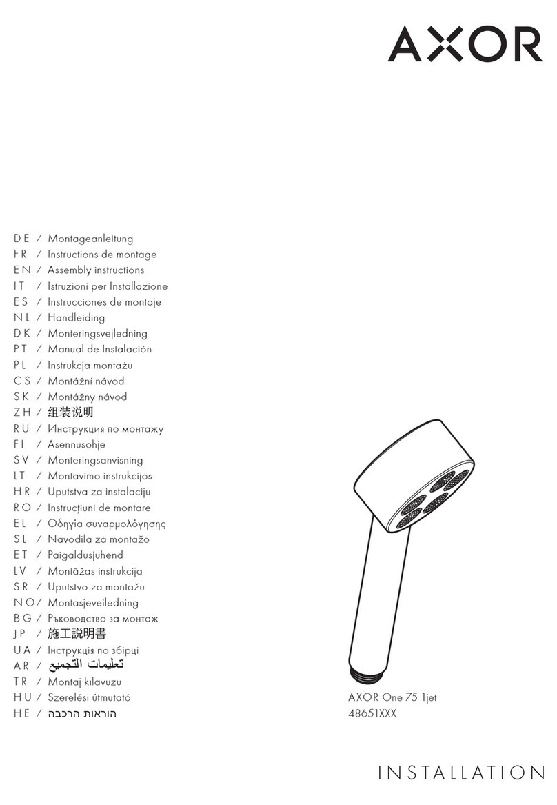 Hans Grohe AXOR One 75 1jet 48651 Series User manual