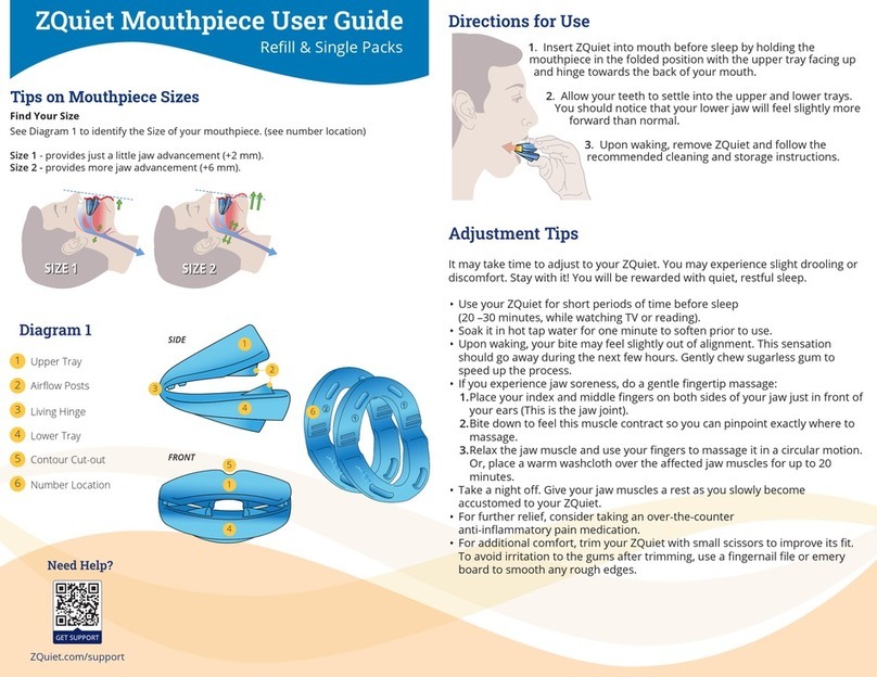 ZQuiet Mouthpiece user guide