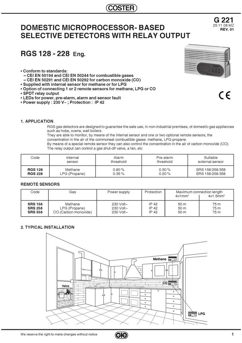 Coster RGS 128 quick start guide