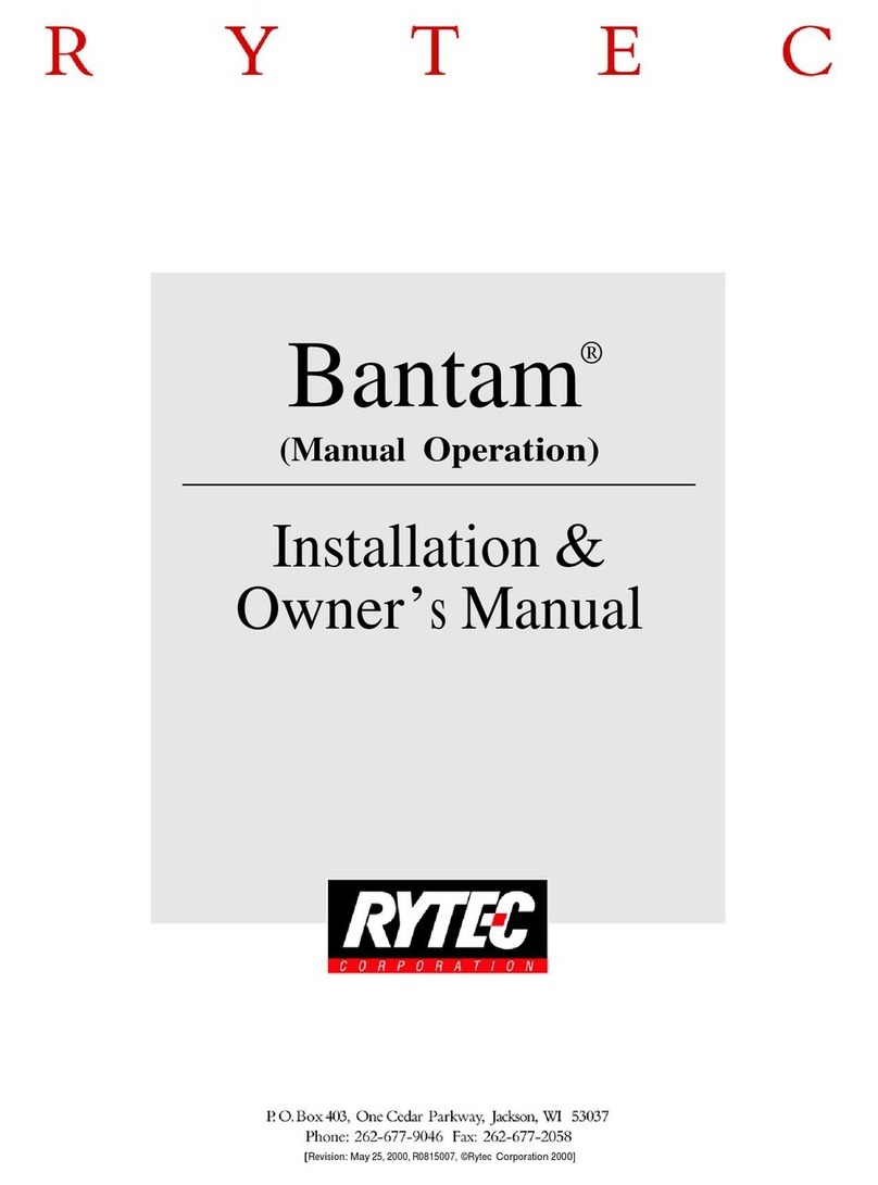 RYTEC Bantam Operating instructions