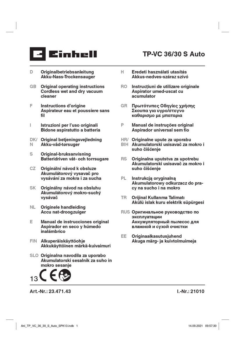 EINHELL TP-VC 36/30 S Auto User manual