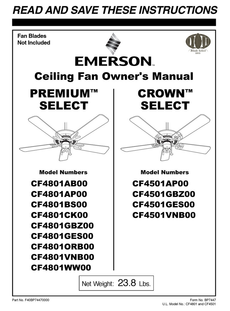 Emerson PREMIUM SELECT CF4801AB00 User manual