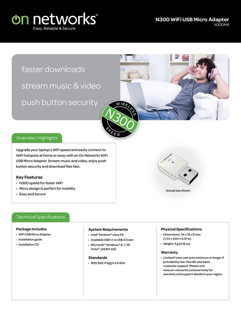 on networks N300MA User manual