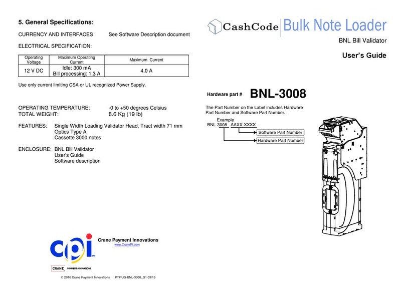 CashCode BNL-3008 user guide