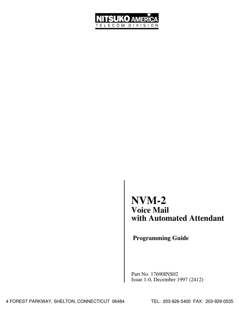 Nitsuko NVM-2 Operating instructions