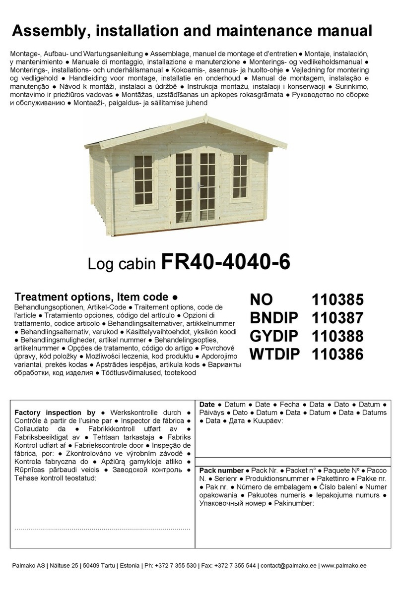Palmako FR40-4040-6 Installer manual