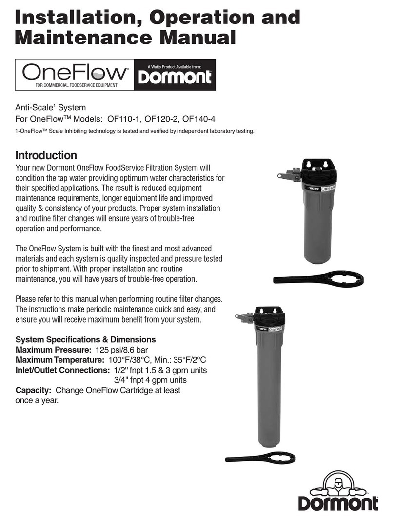 Dormont OneFlow OF110-1 Installation, operation and maintenance manual