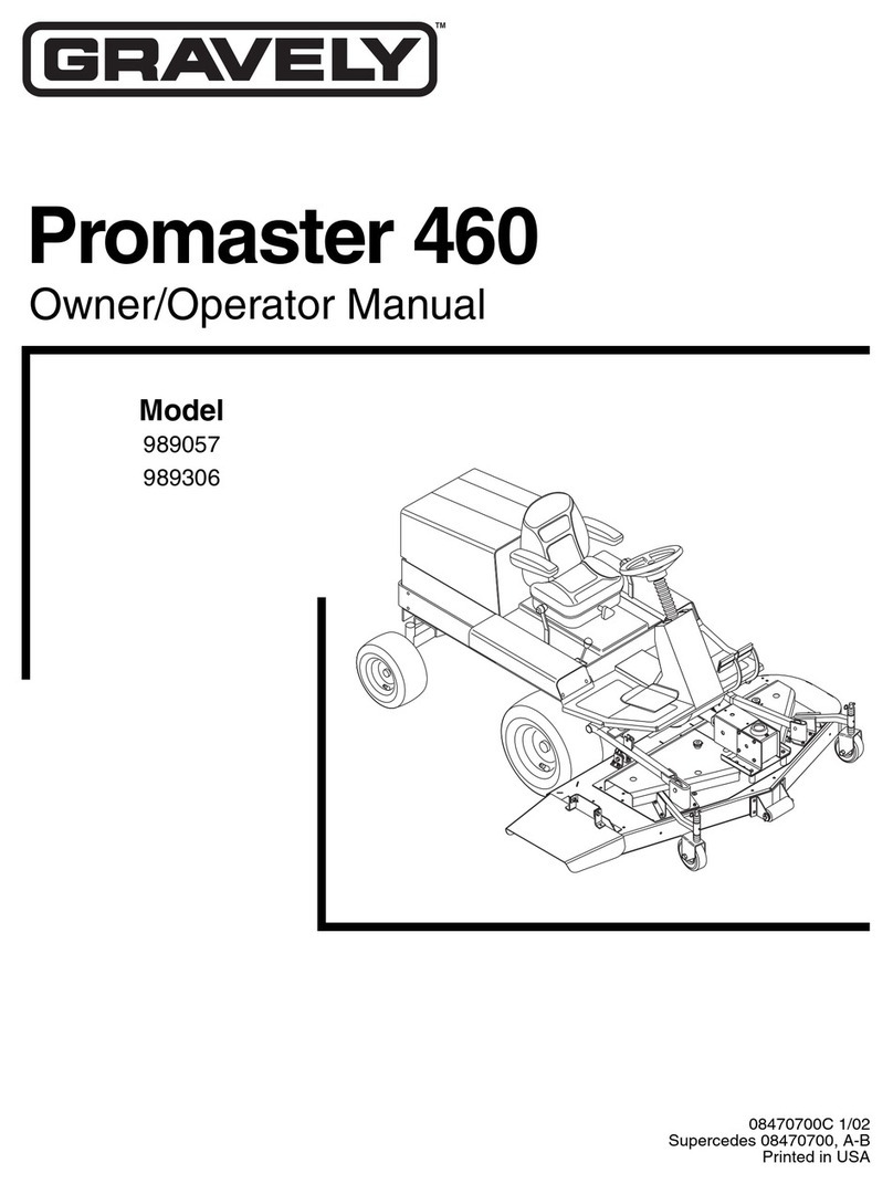 Gravely Promaster 460 Owner's/operator's manual Gravely Promaster 460 Owner's/operator's manual