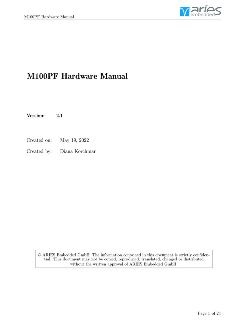 Aries Embedded M100PF User manual