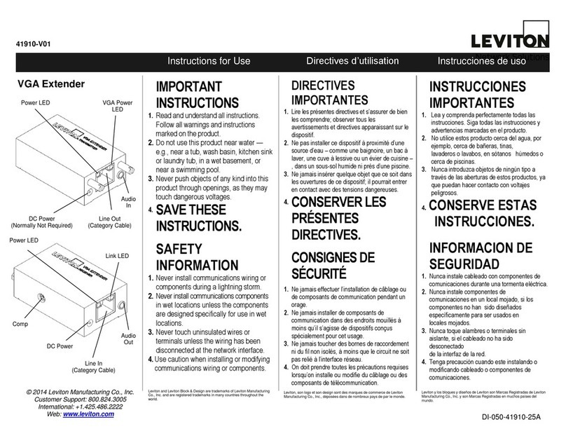 Leviton 41910-V01 User manual