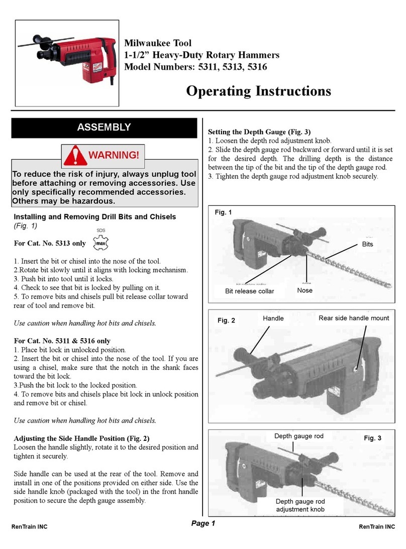 Milwaukee 5311 operating instructions