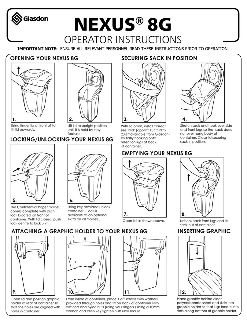Glasdon NEXUS 8G Operator instructions