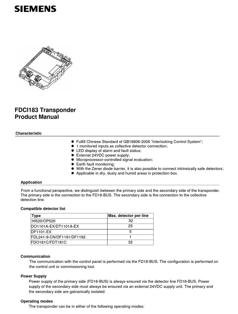 Siemens FDCI183 User manual