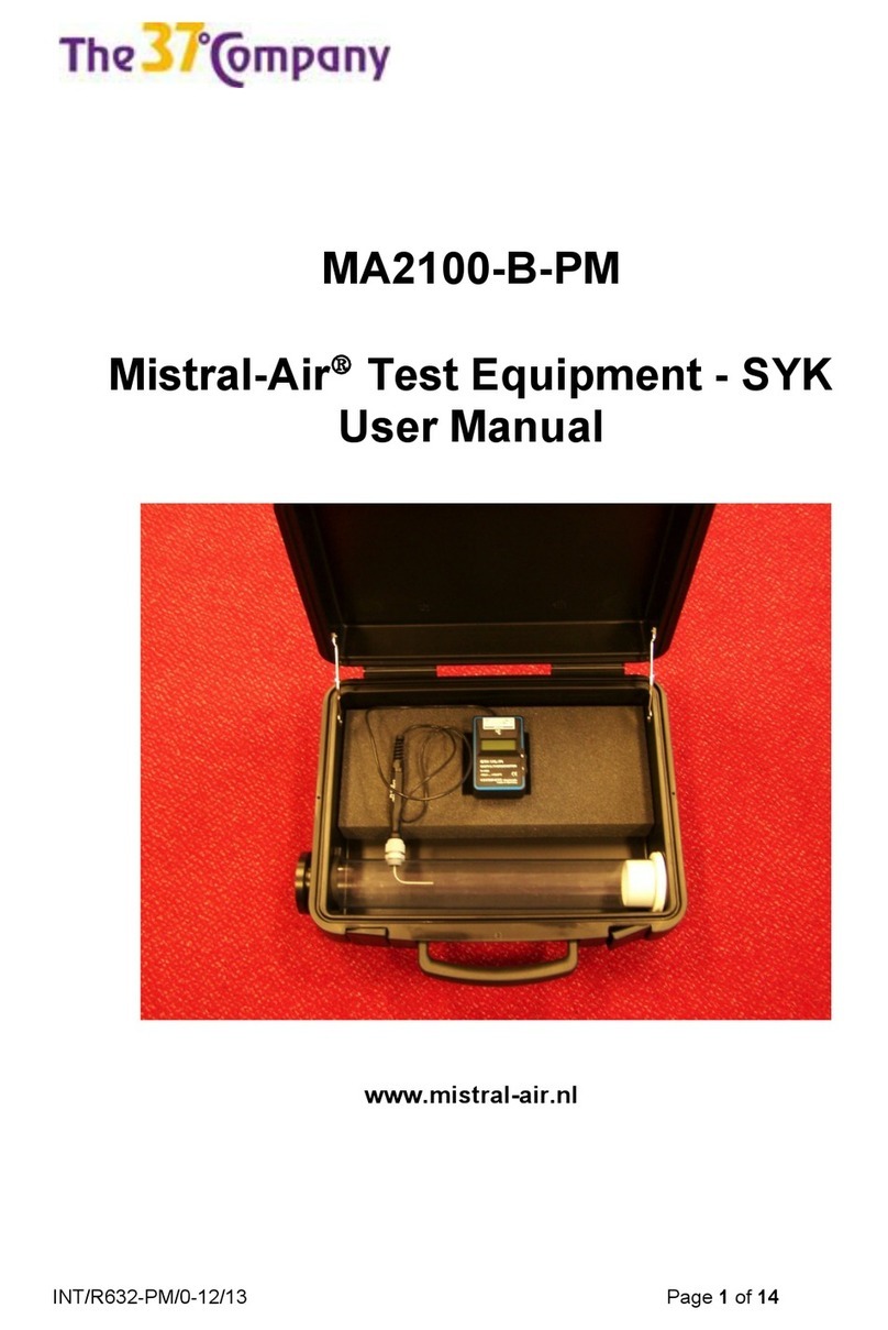 Surgical Company Mistral-Air MA2100-B-PM user manual