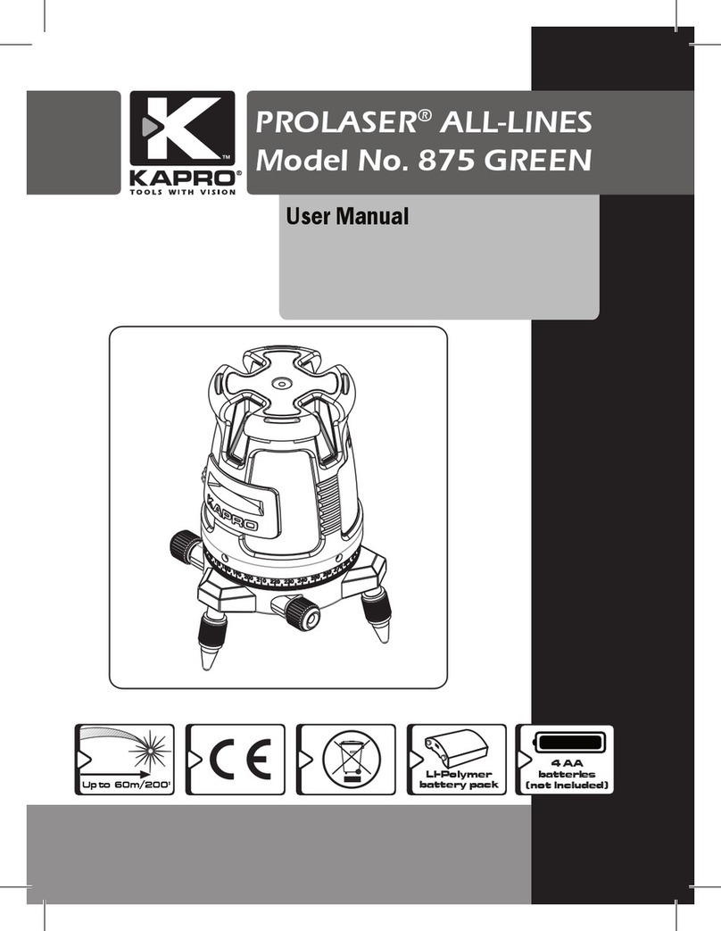 Kapro PROLASER ALL-LINES 875 GREEN user manual