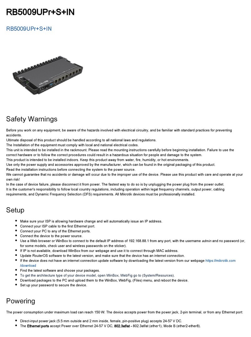 MikroTik RB5009UPr+S+IN User manual