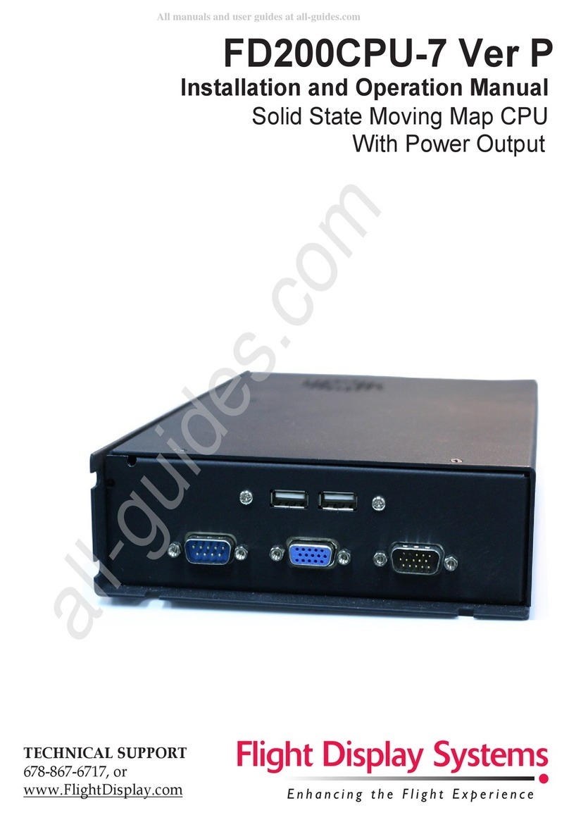 Flight Display Systems FD200CPU-7 Ver P Installation and operation manual