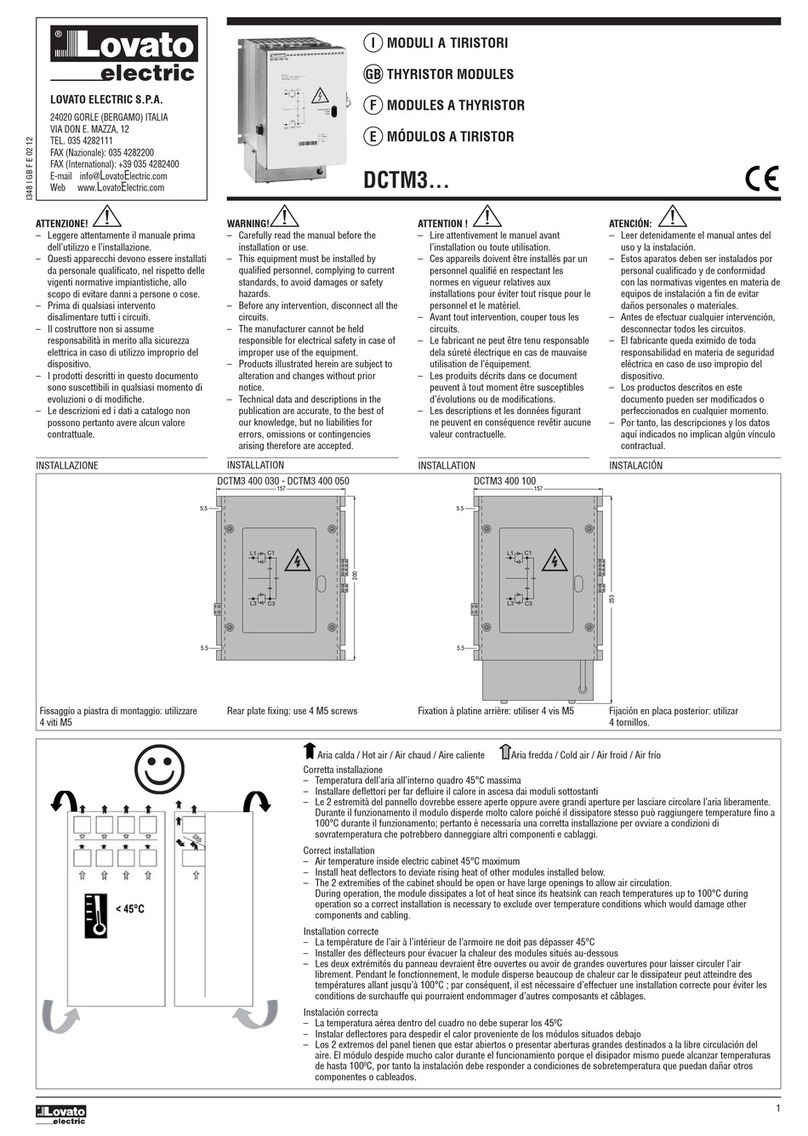 LOVATO ELECTRIC DCTM3 Series manual