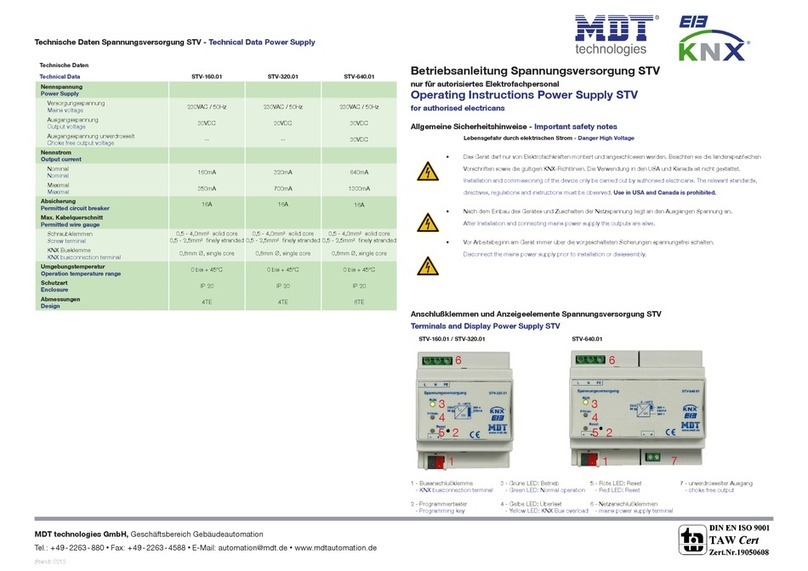 MDT Technologies STV-160.01 operating instructions