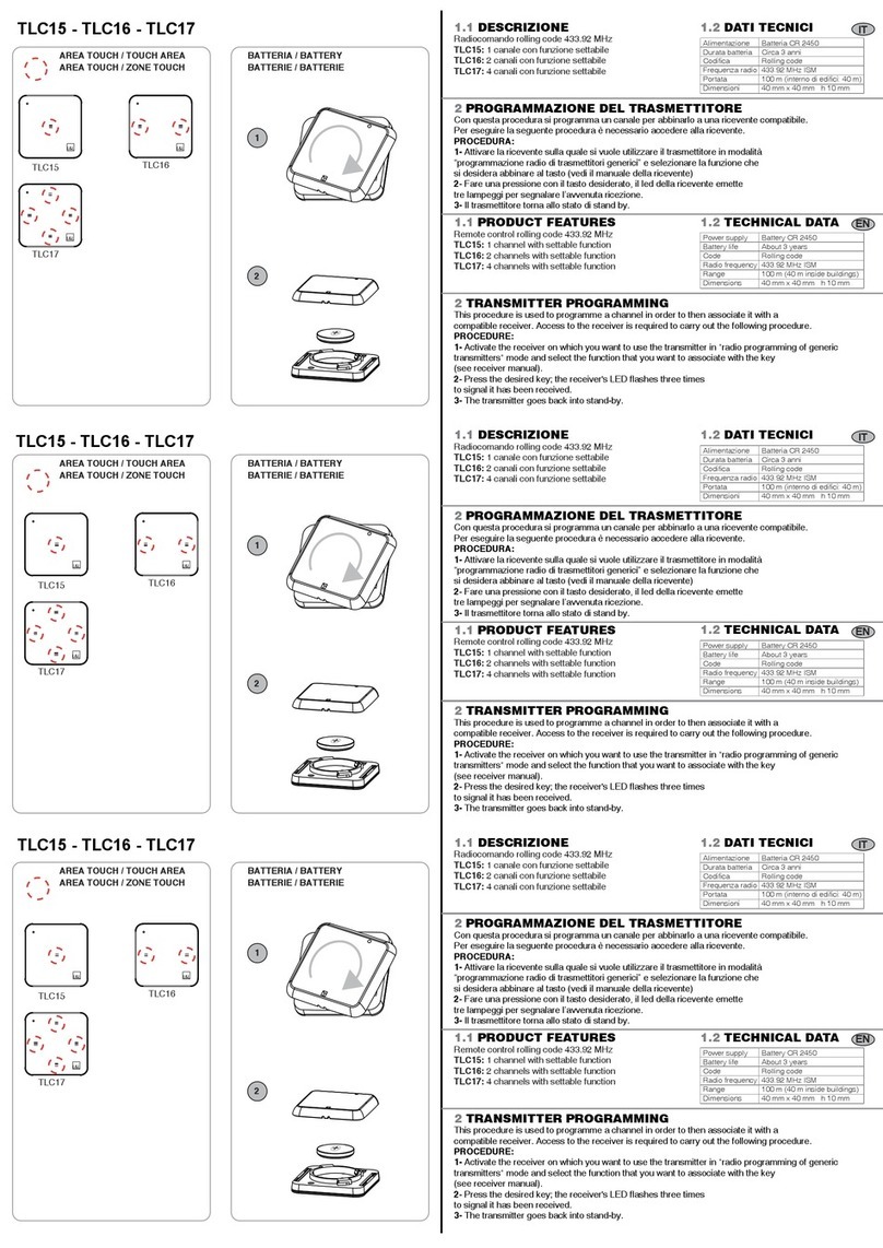 L&L TLC15 quick start guide
