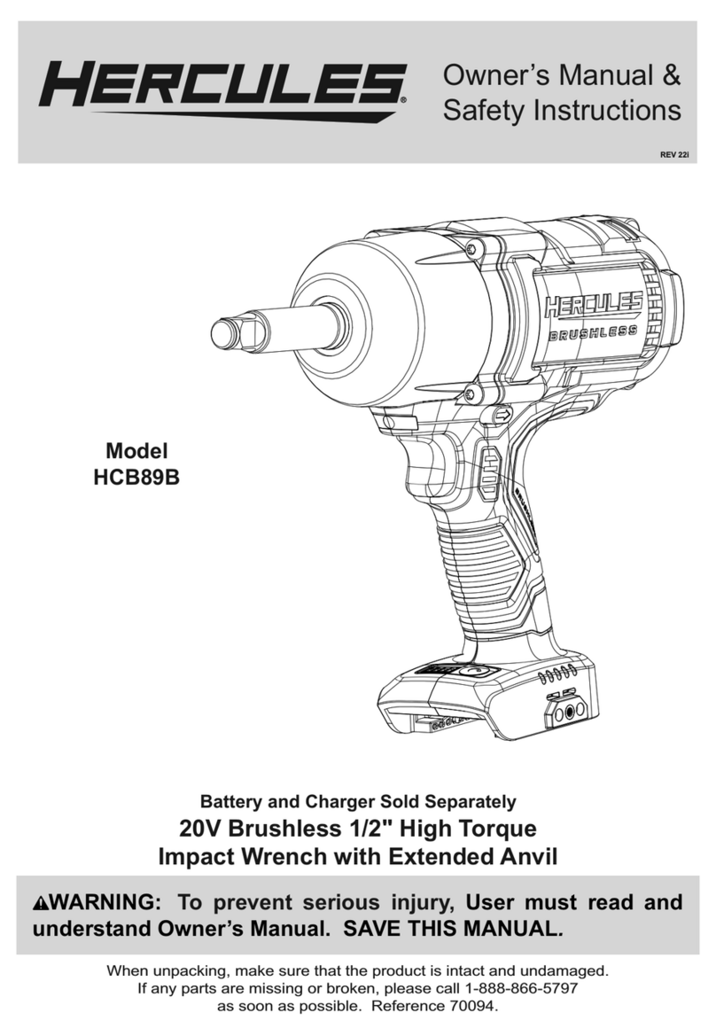 Hercules HCB89B Owner's manual & safety instructions