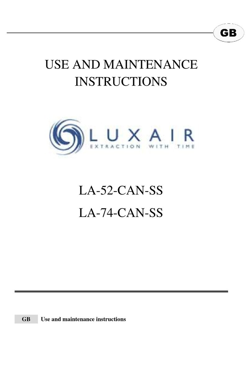 Luxair LA-52-CAN-SS Use and maintenance instructions