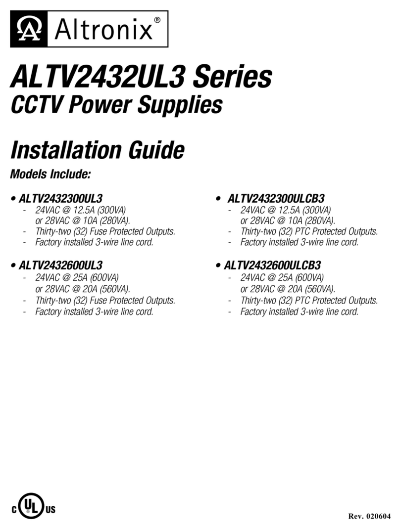 Altronix ALTV2432UL3 Series User manual
