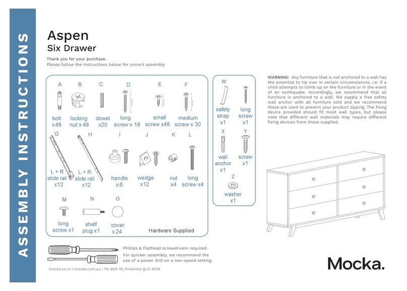 Mocka Aspen Six Drawer User manual