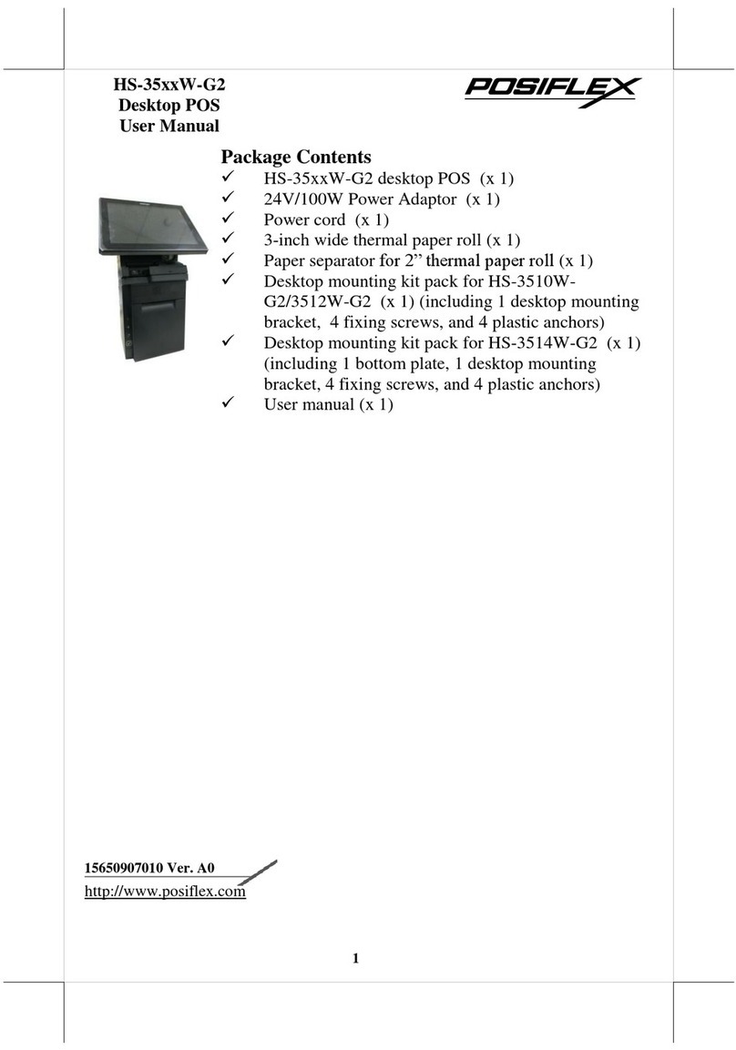 POSIFLEX HS-35 W-G2 Series User manual