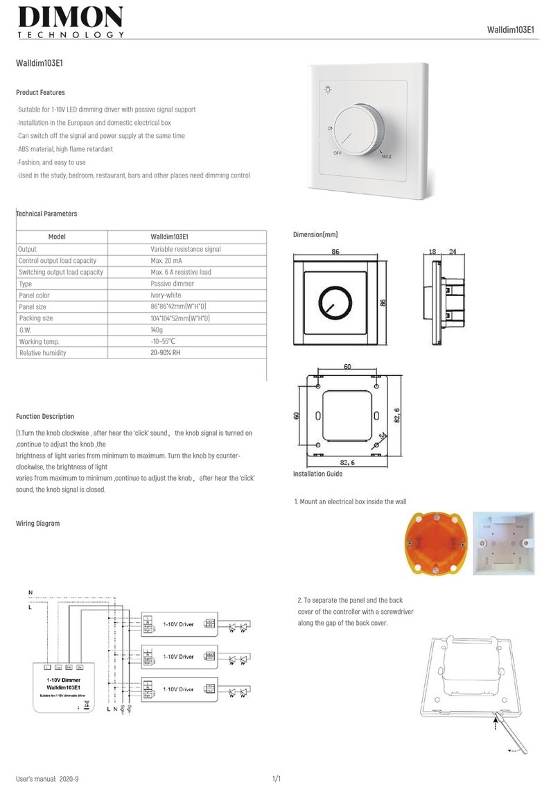 DIMON TECHNOLOGY Walldim103E1 User manual
