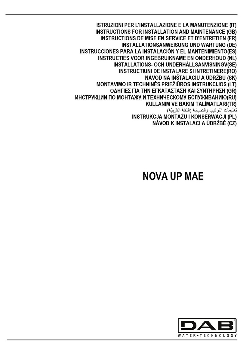 DAB NOVA UP MAE Series Operating and maintenance manual DAB NOVA UP MAE Series Operating and maintenance manual