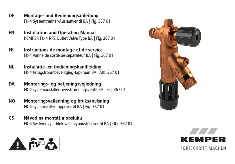 Kemper FK-4 RPZ Installation and operating manual