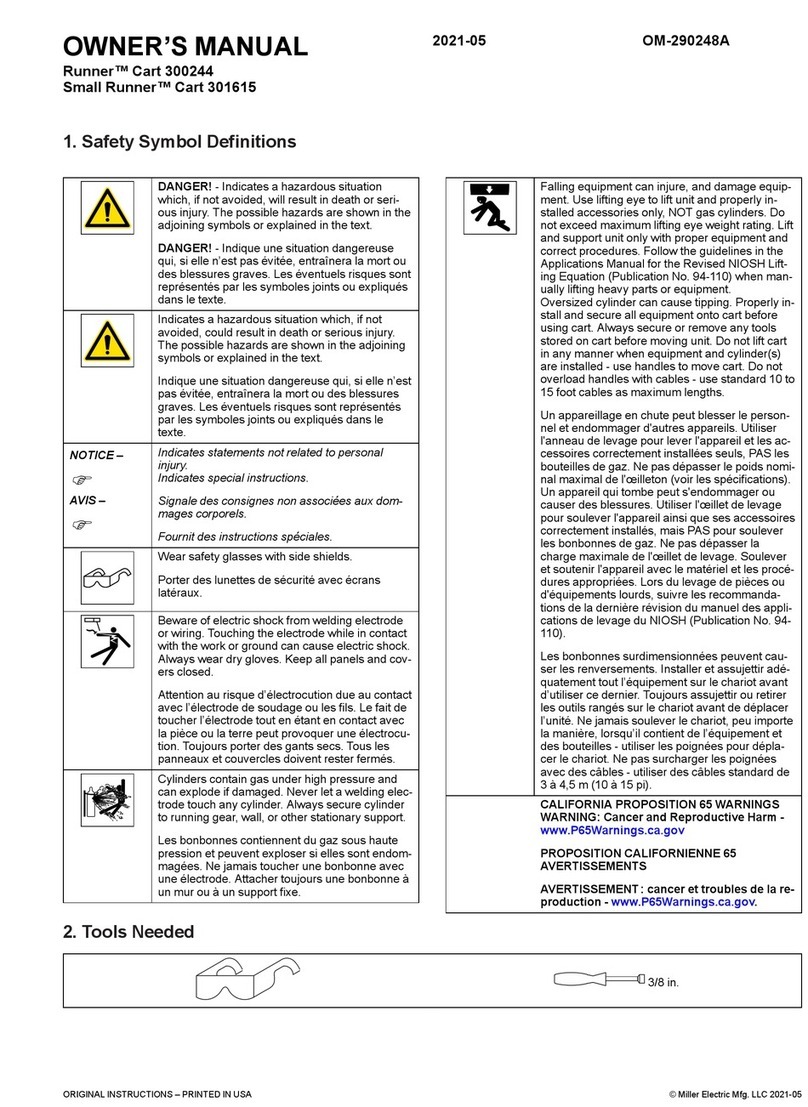 Miller Runner 300244 owner's manual